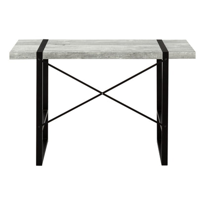 49" Gray and Black Computer Desk