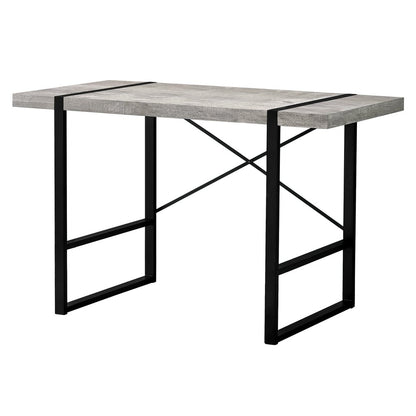 49" Gray and Black Computer Desk