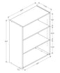 36" Brown Wood Adjustable Bookcase