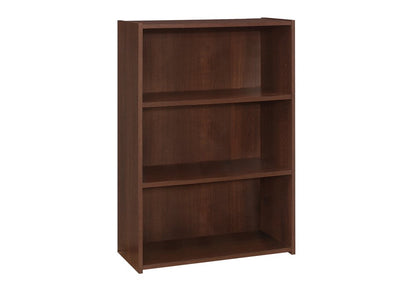 36" Brown Wood Adjustable Bookcase
