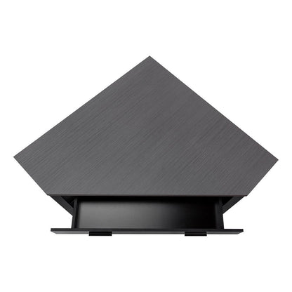 42" Gray and Black Corner Computer Desk
