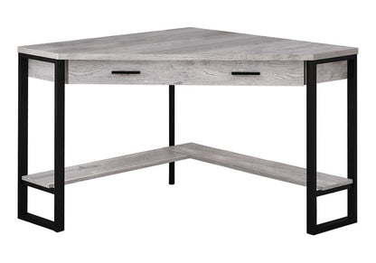 42" Gray and Black Corner Computer Desk