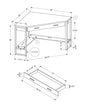 42" Gray and Black Corner Computer Desk