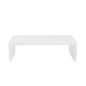 47" White Wood Sled Coffee Table