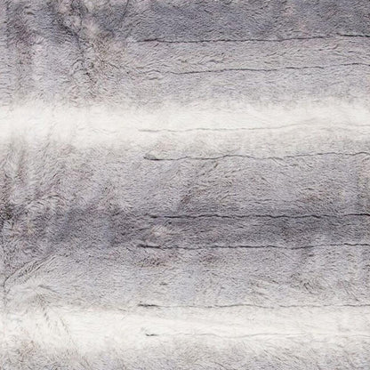 50" X 60" Gray And White Heated Electric Striped Throw Blanket