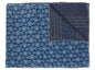 50" X 70" Blue Kantha Cotton Floral Throw Blanket with Embroidery