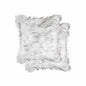 18" X 18" X 5" Gradient Gray Faux Fur  2Pack Pillow