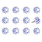 1.5" X 1.5" X 1.5" Ceramic Metal Multicolor 12 Pack Knob
