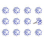 1.5" X 1.5" X 1.5" Ceramic Metal Multicolor 12 Pack Knob