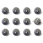 1.5" X 1.5" X 1.5" Ceramic Metal Multicolor 12 Pack Knob