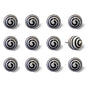 1.5" X 1.5" X 1.5" Ceramic Metal Multicolor 12 Pack Knob