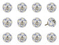 1.5" X 1.5" X 1.5" Ceramic Metal Multicolor 12 Pack Knob
