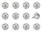 1.5" X 1.5" X 1.5" Ceramic Metal Multicolor 12 Pack Knob