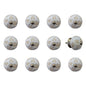 Set of Twelve Beige And White Floral Ceramic Drawer Pull Knobs