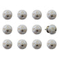 Set of Twelve Beige And White Floral Ceramic Drawer Pull Knobs