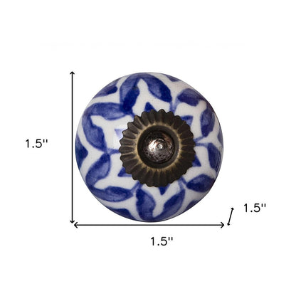 1.5" X 1.5" X 1.5" Ceramic Metal Multicolor 12 Pack Knob