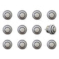 Set of Twelve Black And White Ceramic Drawer Pull Knobs