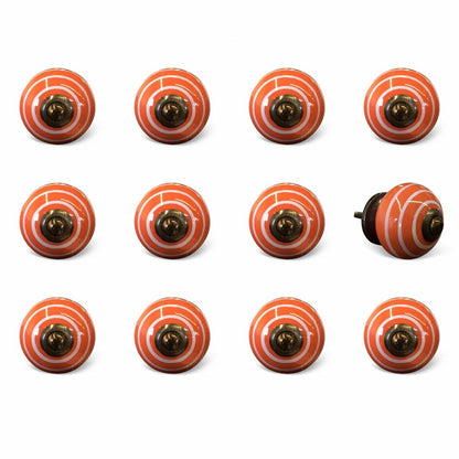 1.5" X 1.5" X 1.5" Ceramic Metal Multicolor 12 Pack Knob