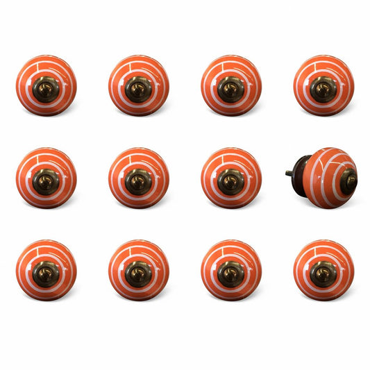 1.5" X 1.5" X 1.5" Ceramic Metal Multicolor 12 Pack Knob