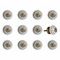 1.5" X 1.5" X 1.5" Ceramic Metal Multicolor 12 Pack Knob