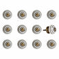 1.5" X 1.5" X 1.5" Ceramic Metal Multicolor 12 Pack Knob
