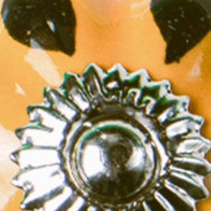 Set of Eight Yellow And Green Novelty Knob Ceramic Drawer Pull Knobs