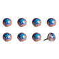 1.5" X 1.5" X 1.5" Ceramic Metal Multicolor 8 Pack Knob