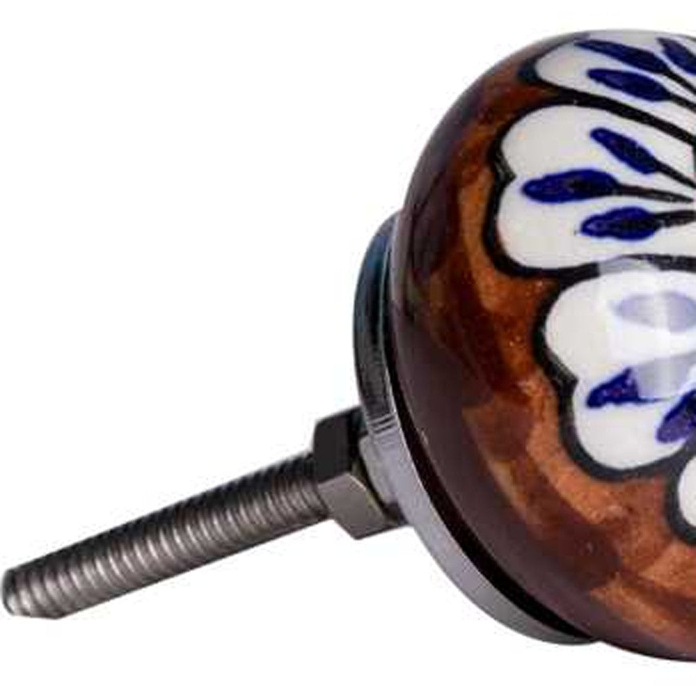 1.5" X 1.5" X 1.5" Ceramic Metal Multicolor 8 Pack Knob