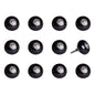 1.5" X 1.5" X 1.5" Ceramic Metal Black 12 Pack Knob