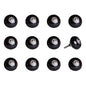 Set of Twelve Black Ceramic Drawer Pull Knobs