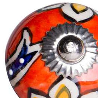 1.5" X 1.5" X 1.5" Ceramic Metal Multicolor 12 Pack Knob