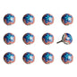 Set of Twelve Blue And White Floral Ceramic Drawer Pull Knobs