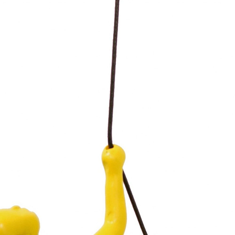 6" X 3" Yellow Resin Novelty Hanging Dimensional Sculpture