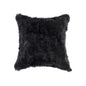 18" Black Wool Throw Pillow