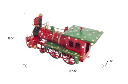 Handmade Tin Christmas Train Model