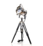 Silver Metal Tripod Floor Lamp With Metal Shade