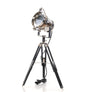 Silver Metal Tripod Floor Lamp With Metal Shade