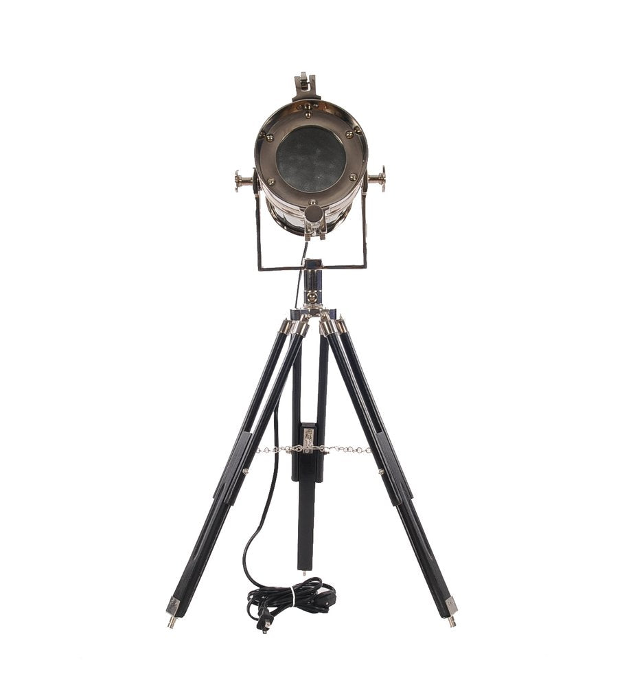 29" Silver Tripod With Metal Novelty Shade