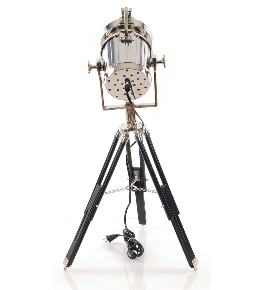 29" Silver Tripod With Metal Novelty Shade