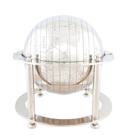 15" Nickel Metal Hand Painted Figurine Tabletop Sculpture