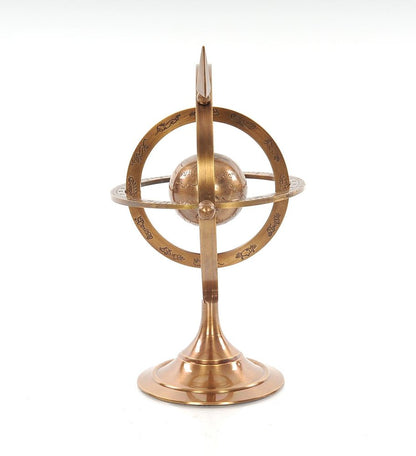 9" Brass Metal Hand Painted Figurine