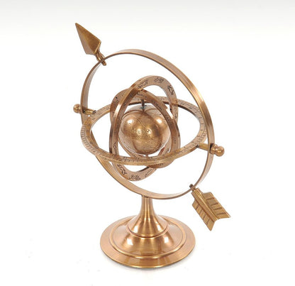 9" Brass Metal Hand Painted Figurine