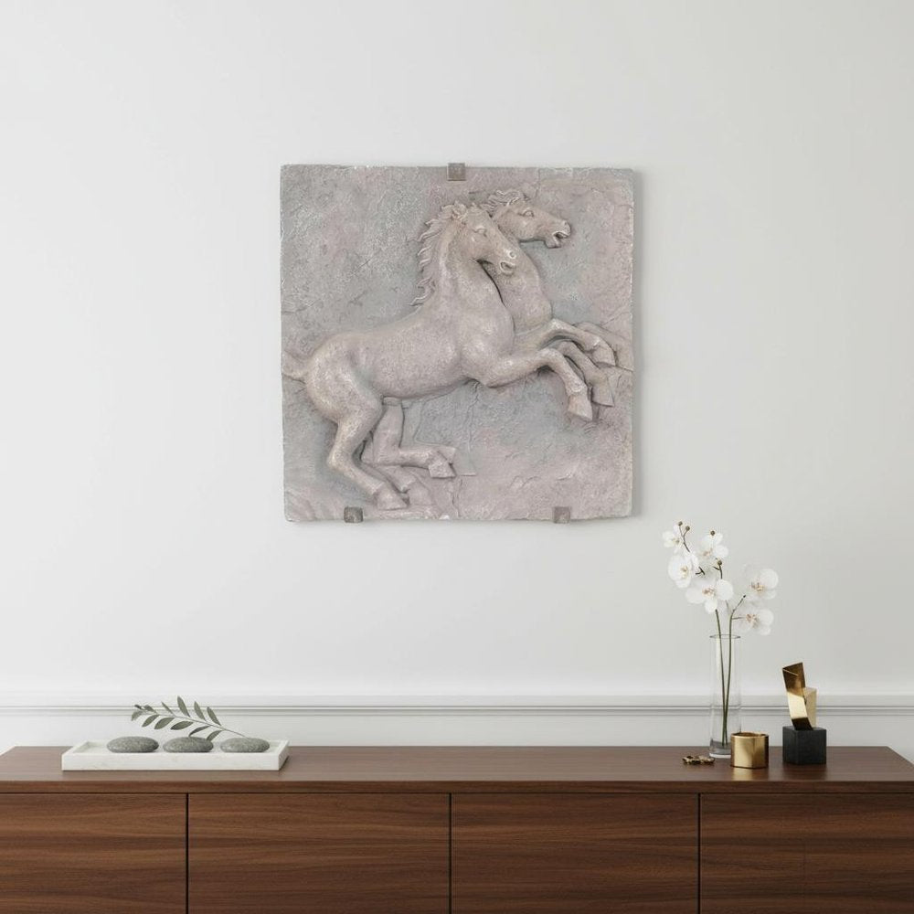 29" X 5" Gray Resin Wall Decor
