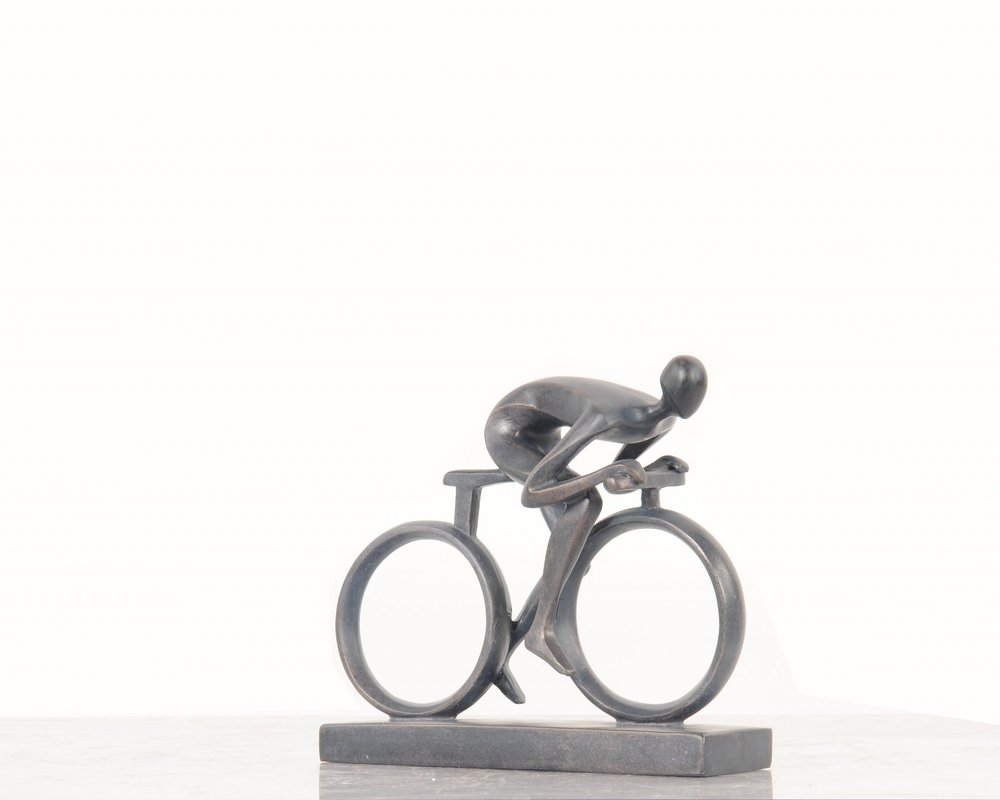 7" Black Resin Hand Painted Figurine