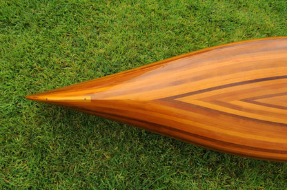 26.25" X 118.5" X 16" Wooden Canoe