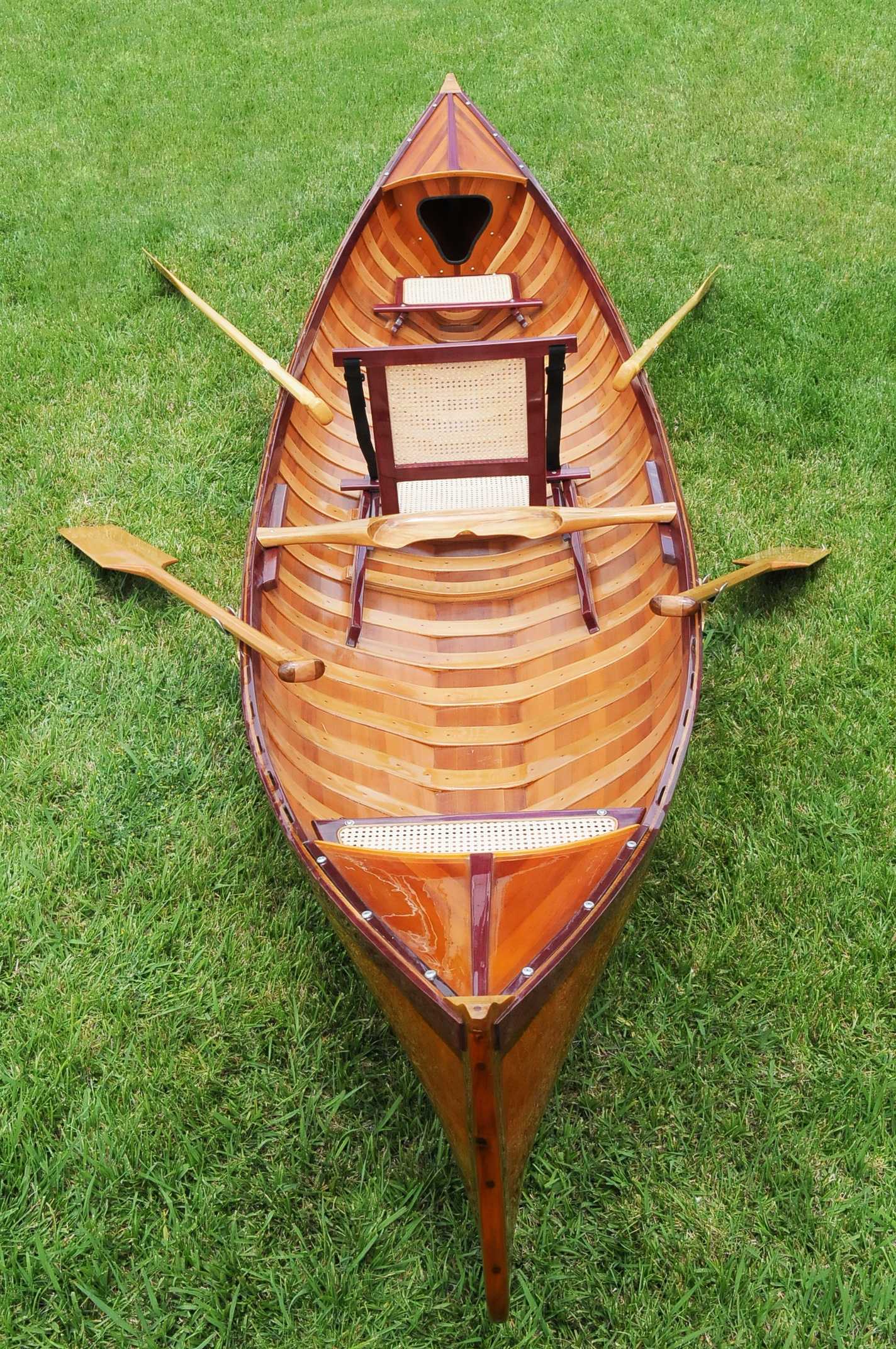 26" Wood Brown Solid Wood Model Boat Tabletop Sculpture