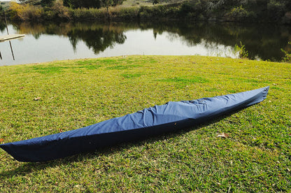 24" X 177" X 13.5" White And Purple Ribbonwooden Kayak