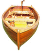 51" X 118.5" X 27.75" Little Bear Wooden Dinghy