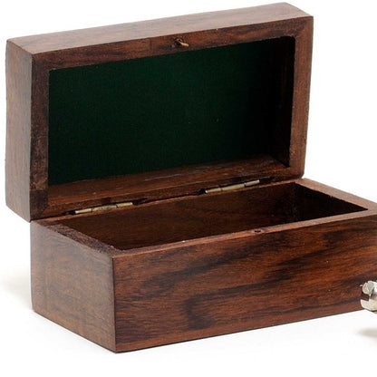 Elegant Mother Of Pearl Opera Glasses In Wood Storage Box