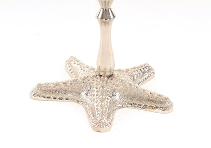 5" Silver Brass Starfish Tabletop Candle Holder
